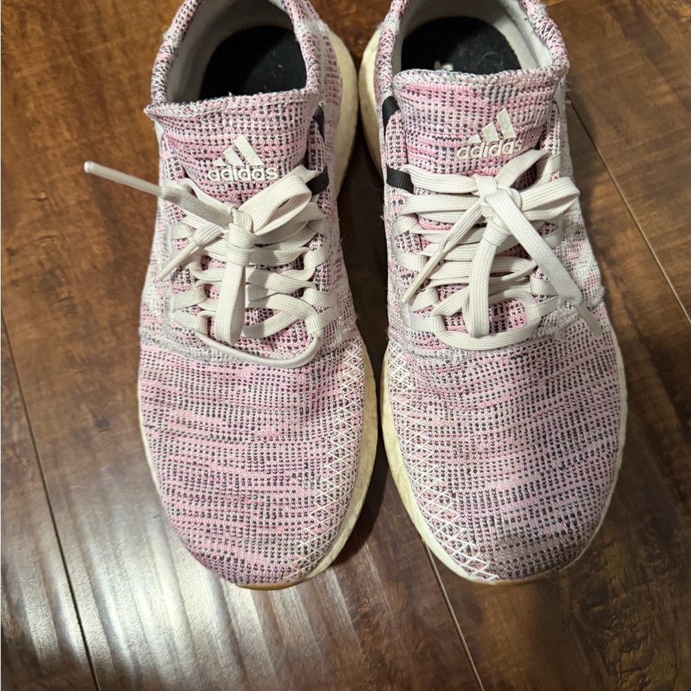 Adidas pure boost Women's Pink and White Sneakers